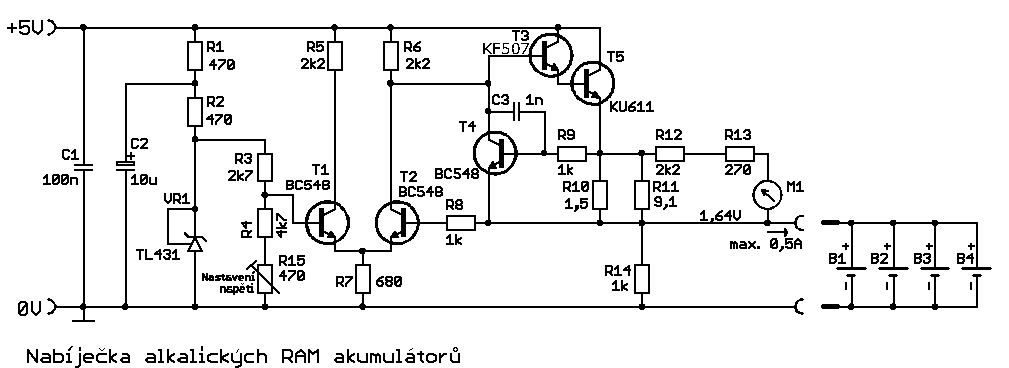 Schema nabíječky RAM akumulátorů