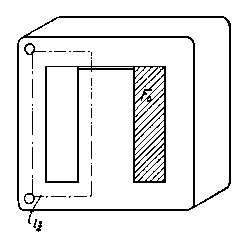 Transformátorové jádro M s vyznačeným okénkem Fo.